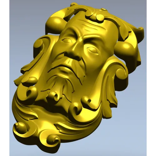 Барочный маскарон - 3D модель STL для ЧПУ