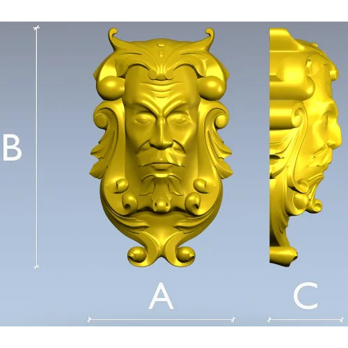 Барочный маскарон - 3D модель STL для ЧПУ