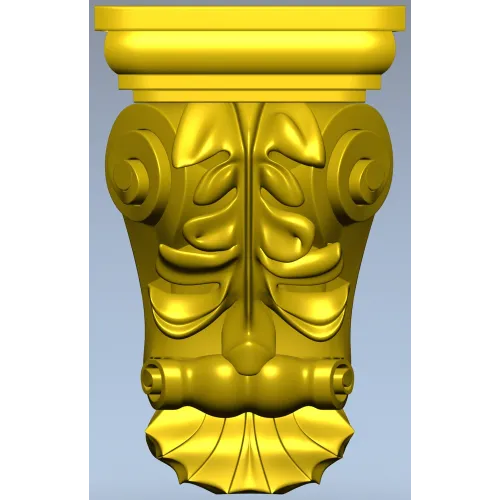 Классический кронштейн с акантовыми листьями - STL для ЧПУ