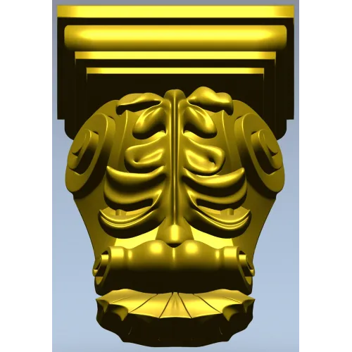 Классический кронштейн с акантовыми листьями - STL для ЧПУ