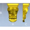 Классический кронштейн с акантовыми листьями - STL для ЧПУ