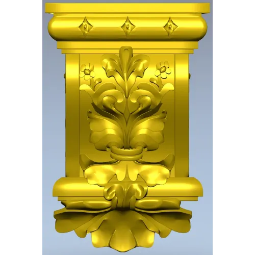 Ornate Acanthus Corbel - STL 3D Model for CNC