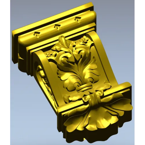 Ornate Acanthus Corbel - STL 3D Model for CNC