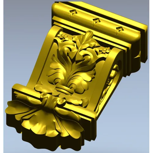 Ornate Acanthus Corbel - STL 3D Model for CNC