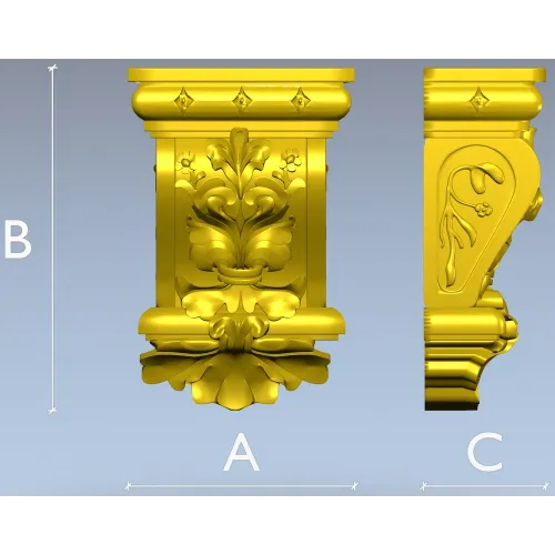 Ornate Acanthus Corbel - STL 3D Model for CNC