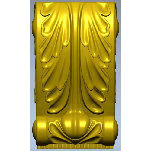 Acanthus Scroll Corbel - STL 3D model for CNC milling