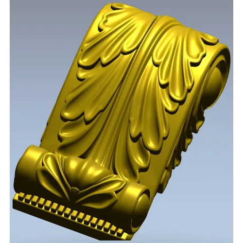 Acanthus Scroll Corbel - STL 3D model for CNC milling