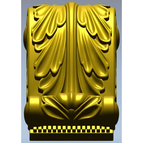 Acanthus Scroll Corbel - STL 3D model for CNC milling