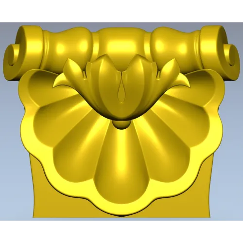 Shell-Scroll Corbel STL for CNC