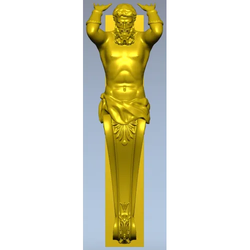 Кронштейн-атлант в классическом стиле - 3D модель STL для ЧПУ