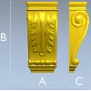 Декоративная консоль с акантом - STL модель для ЧПУ