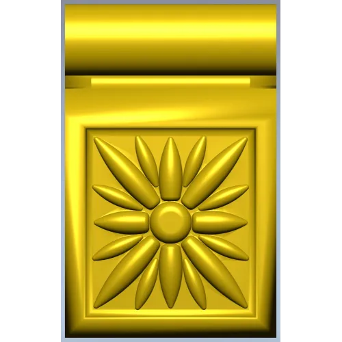 Rosette Scroll Bracket - STL 3D model for CNC milling