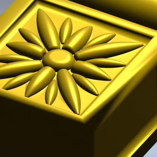 Rosette Scroll Bracket - STL 3D model for CNC milling