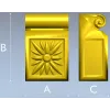 Rosette Scroll Bracket - STL 3D model for CNC milling