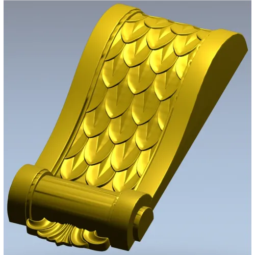 Decorative bracket 3D model in STL for CNC carving