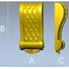 Decorative bracket 3D model in STL for CNC carving