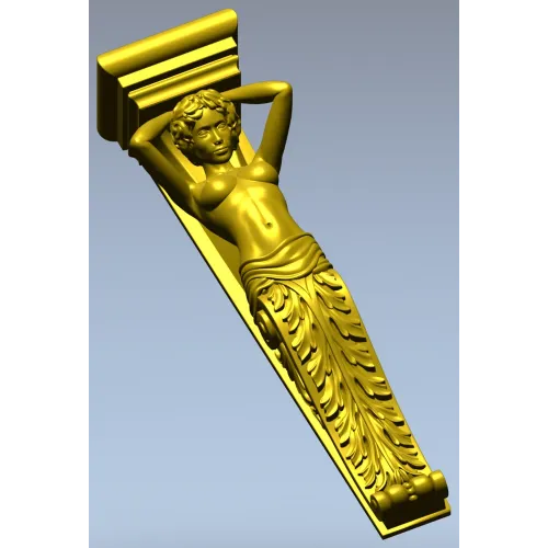 Muse Caryatid Bracket STL for CNC