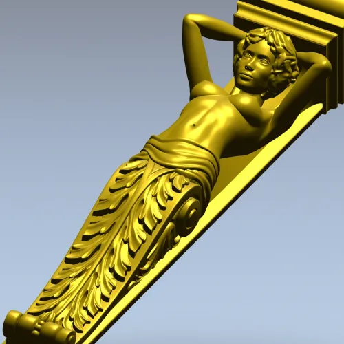 Muse Caryatid Bracket STL for CNC