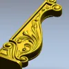 Декоративный кронштейн в барочном стиле - STL модель для ЧПУ