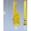 Декоративный кронштейн в барочном стиле - STL модель для ЧПУ