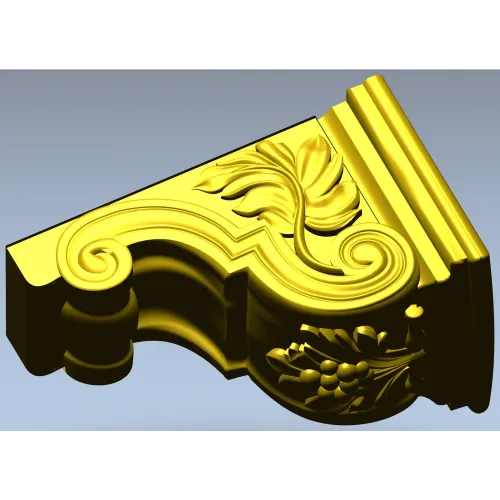Кронштейн с акантом и гроздью - 3D модель STL для ЧПУ