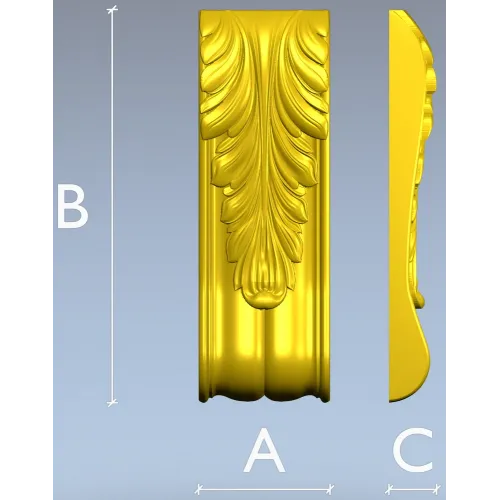 Ornate Acanthus Bracket - STL for CNC