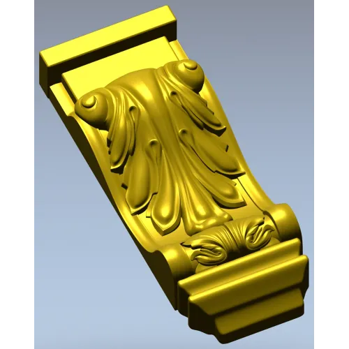 Декоративный кронштейн с акантом - STL 3D модель для ЧПУ