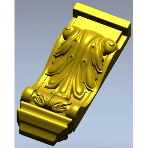 Декоративный кронштейн с акантом - STL 3D модель для ЧПУ