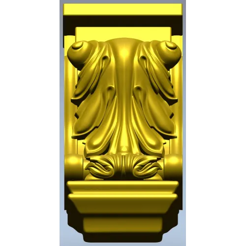 Декоративный кронштейн с акантом - STL 3D модель для ЧПУ