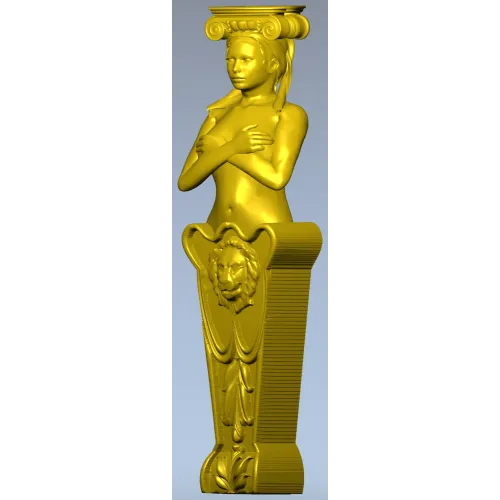 Caryatid Corbel - STL 3D model for CNC carving