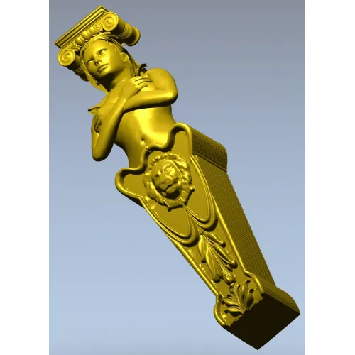 Caryatid Corbel - STL 3D model for CNC carving
