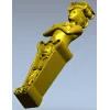 Caryatid Corbel - STL 3D model for CNC carving