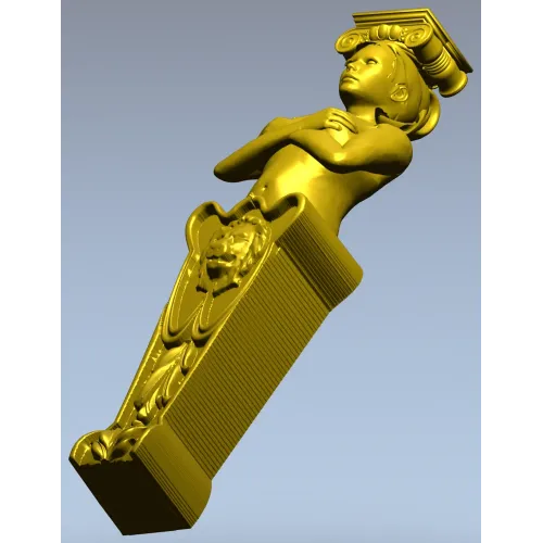 Caryatid Corbel - STL 3D model for CNC carving