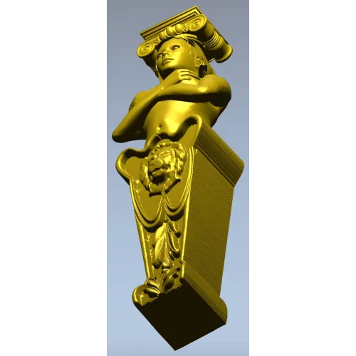 Caryatid Corbel - STL 3D model for CNC carving