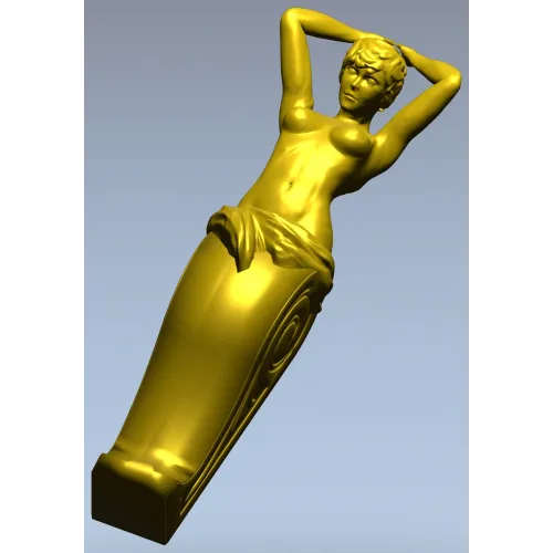 Elysian Caryatid Bracket - high-relief STL 3D model for CNC