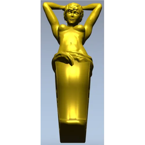 Elysian Caryatid Bracket - high-relief STL 3D model for CNC