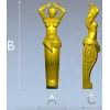 Elysian Caryatid Bracket - high-relief STL 3D model for CNC