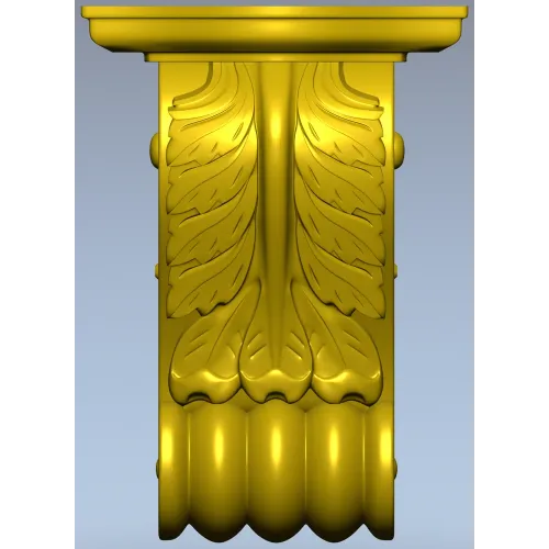 Acanthus Scroll Corbel - STL 3D model for CNC