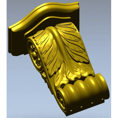 Acanthus Scroll Corbel - STL 3D model for CNC