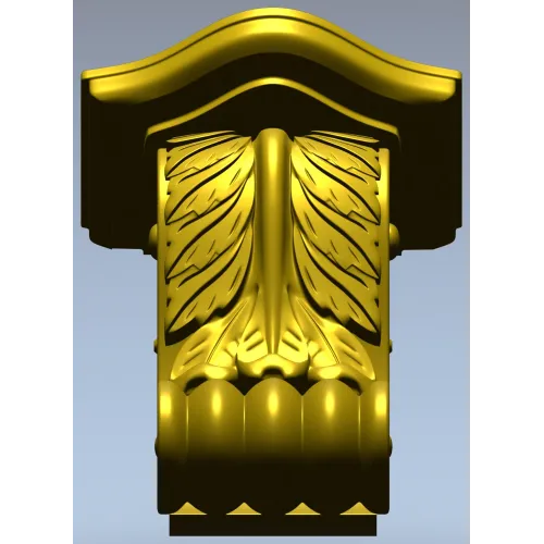 Acanthus Scroll Corbel - STL 3D model for CNC