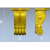 Acanthus Scroll Corbel - STL 3D model for CNC