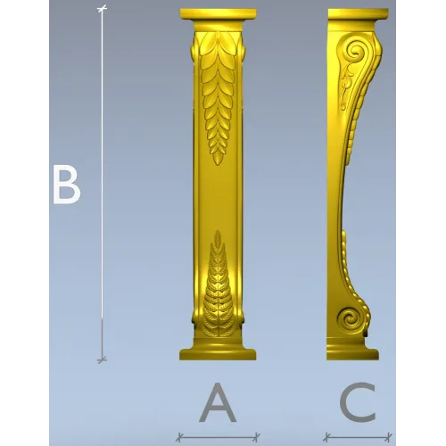 Classic Laurel Corbel 3D STL for CNC Router