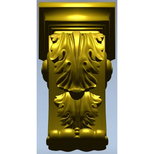 Декоративный кронштейн с акантом - 3D модель в формате STL