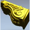 Кронштейн "Виноградный вензель" - декоративная STL 3D модель для ЧПУ