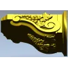 Кронштейн "Виноградный вензель" - декоративная STL 3D модель для ЧПУ