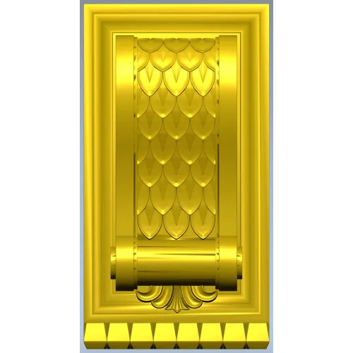 Scales & Scroll Decorative Bracket - STL 3D model for CNC