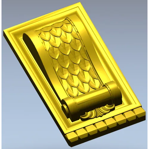 Scales & Scroll Decorative Bracket - STL 3D model for CNC