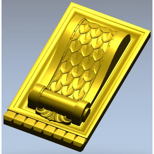 Scales & Scroll Decorative Bracket - STL 3D model for CNC
