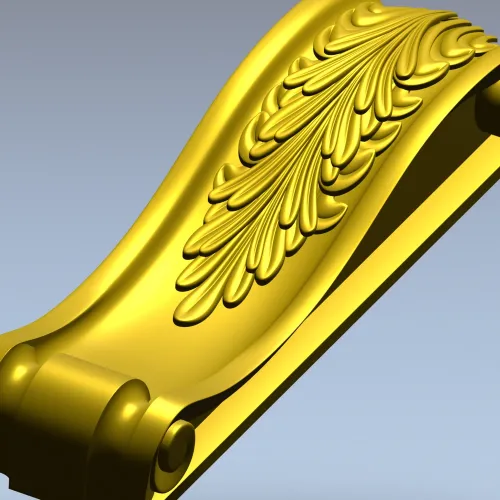 Acanthus Scroll Corbel - STL 3D model for CNC milling