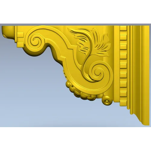 Regal Acanthus Corbel STL for CNC Milling